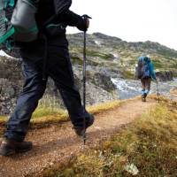 Retracing the steps of the Stampeders route over the Chilkoot Pass. | Mark Daffey