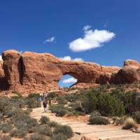 Vibrant colours as we hike though Arches National Park | Jake Hutchins