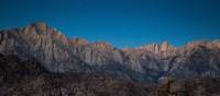 The Sierra Nevada crest near Lone Pine, California, with Lone Pine Peak, left, Mt. Whitney, right | Visit California/Max Whittaker