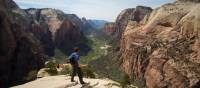 View from top of Angels Landing at Zion National Park | ©VisittheUSA.com