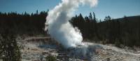 Old Faithful erupting in Yellowstone National Park | Sue Badyari